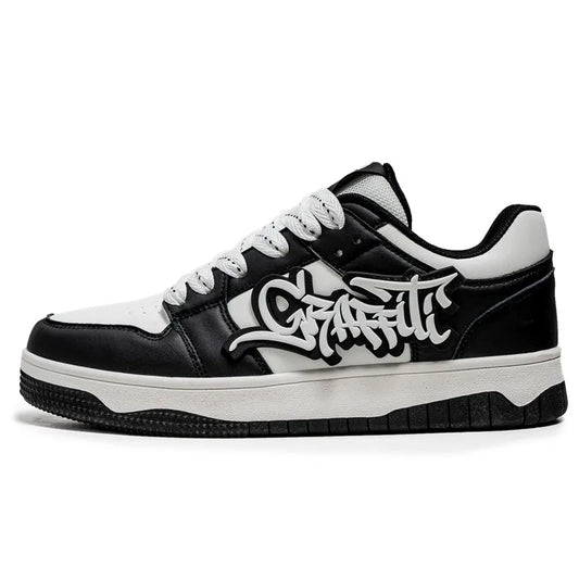 Men Sneakers Graffiti Black side